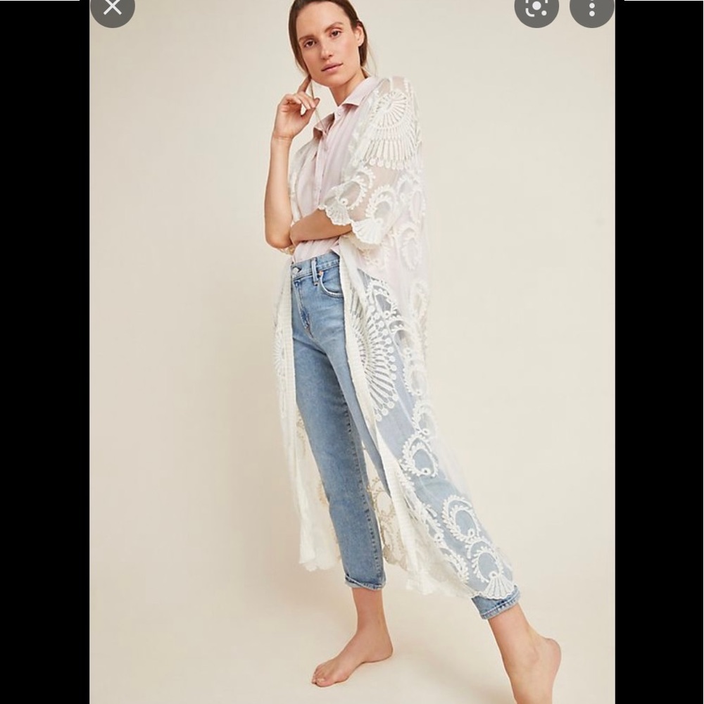 Anthropologie lace duster